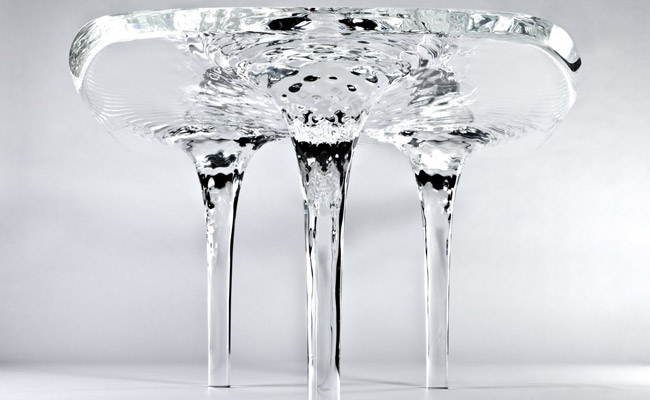 Liquid Glacial Table by Zaha Hadid