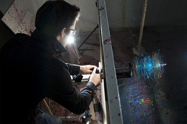 Black Hole Paint in motion