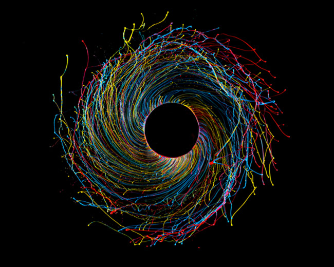 Black Hole Paint in motion