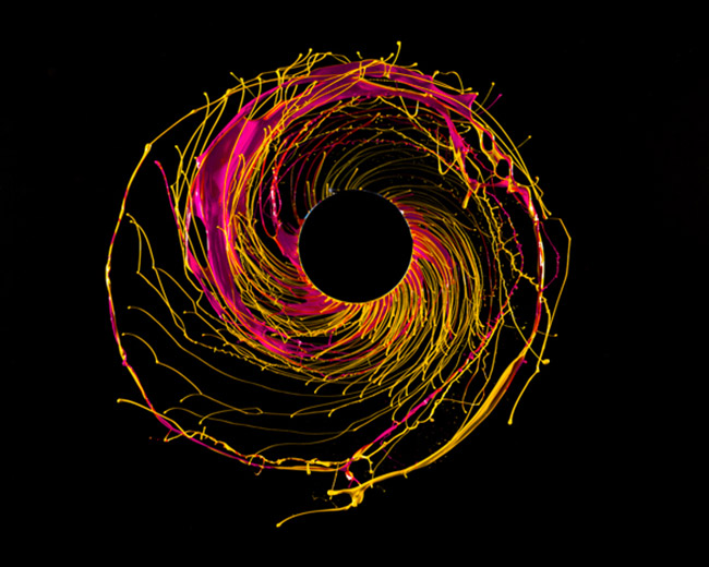 Black Hole Paint in motion