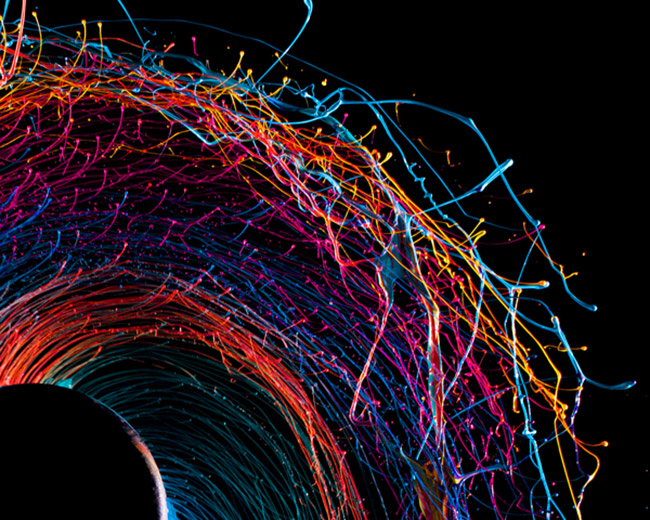 Black Hole Paint in motion