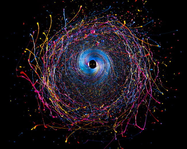 Black Hole Paint in motion