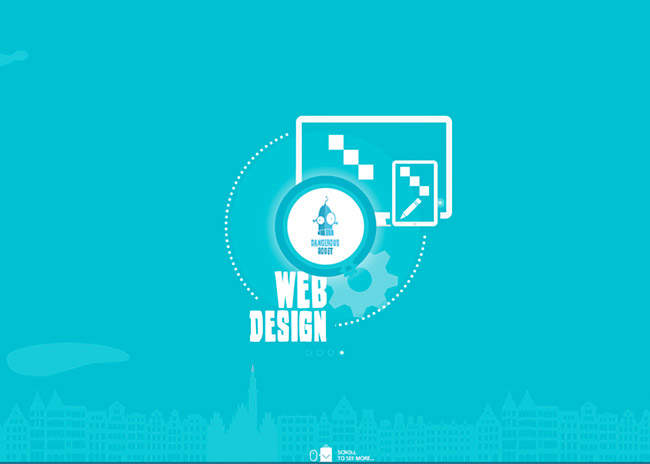 Flat web design inspiration