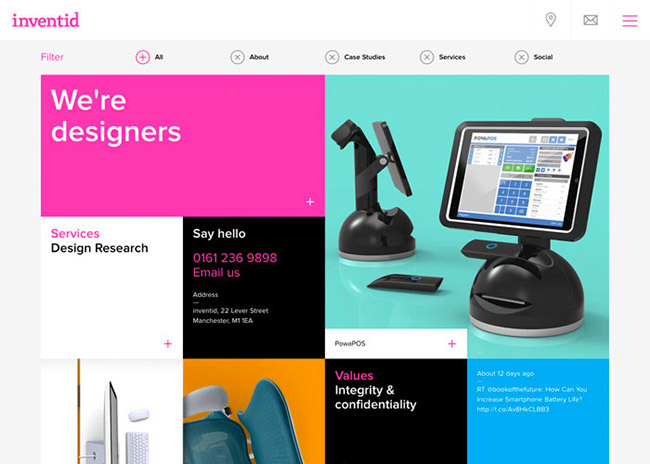 Flat web design inspiration