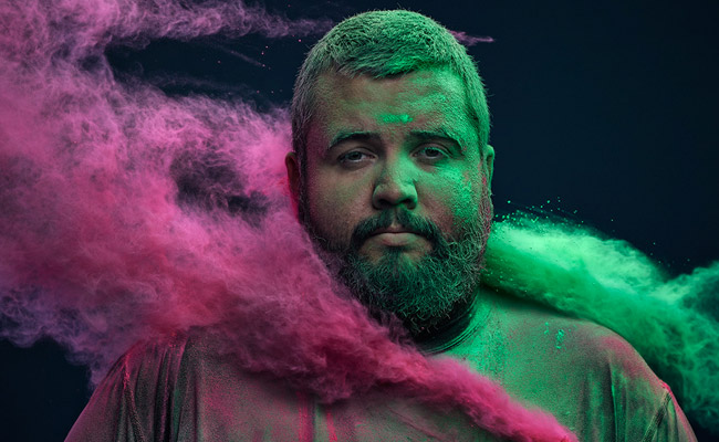 ars thanea portrait with magical colors dust