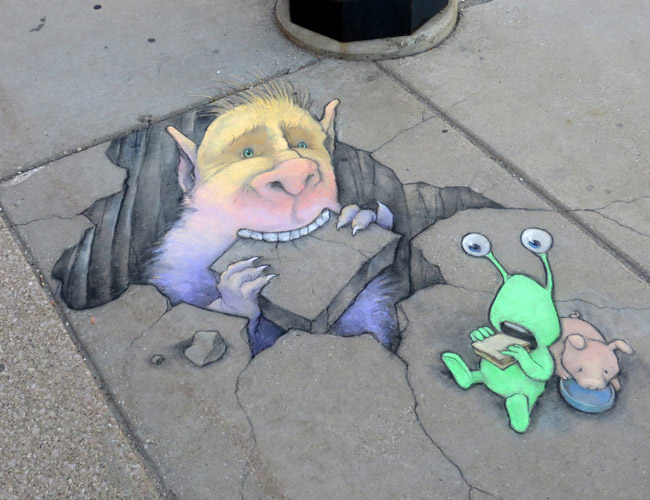 funny street art by david zinn