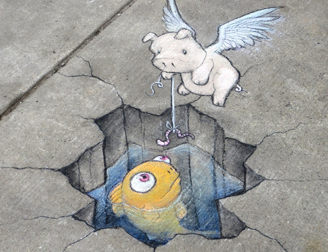 funny street art by david zinn