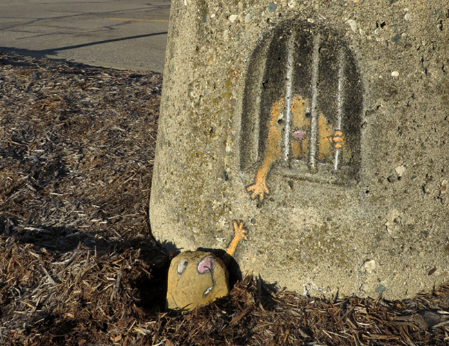funny street art by david zinn