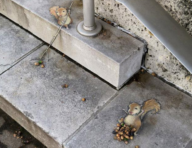 funny street art by david zinn