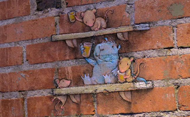 funny street art by david zinn