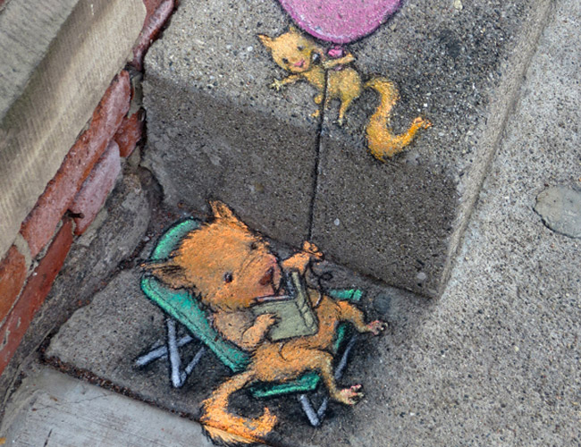 funny street art by david zinn