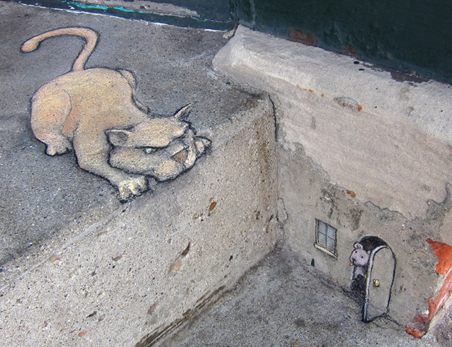 funny street art by david zinn