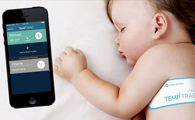 Concept of flexible thermometer with Bluetooth