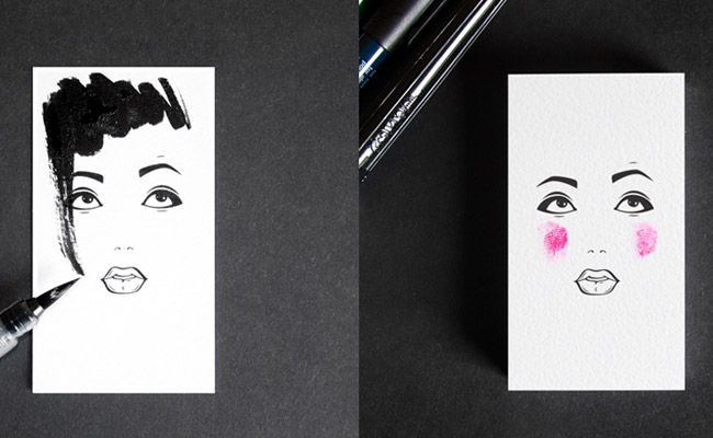 Creative Business Card for A Makeup Artist & Hiar Stylist