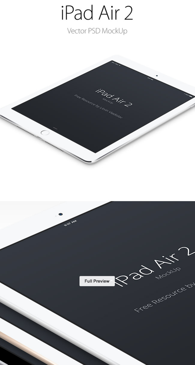free iPad Air 2 mockup