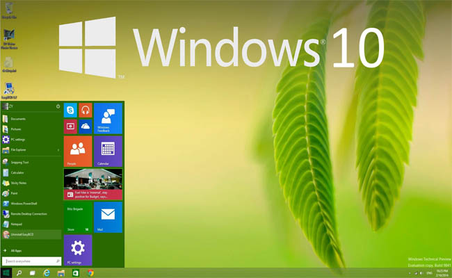 Windows 10: a few changes