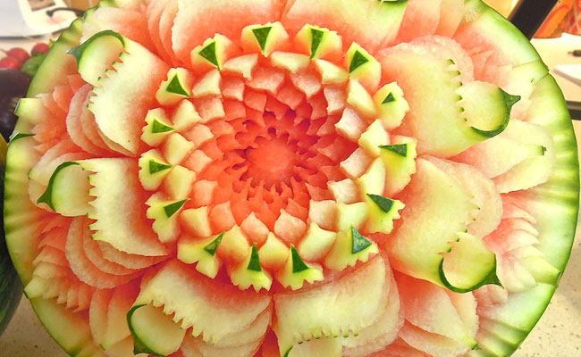 Fruits and Vegetables carving.