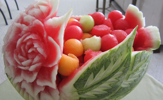 Fruits and Vegetables carving.