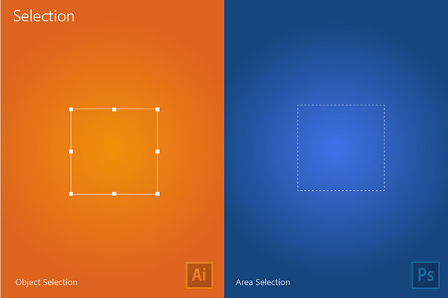 The difference between Illustrator and Photoshop