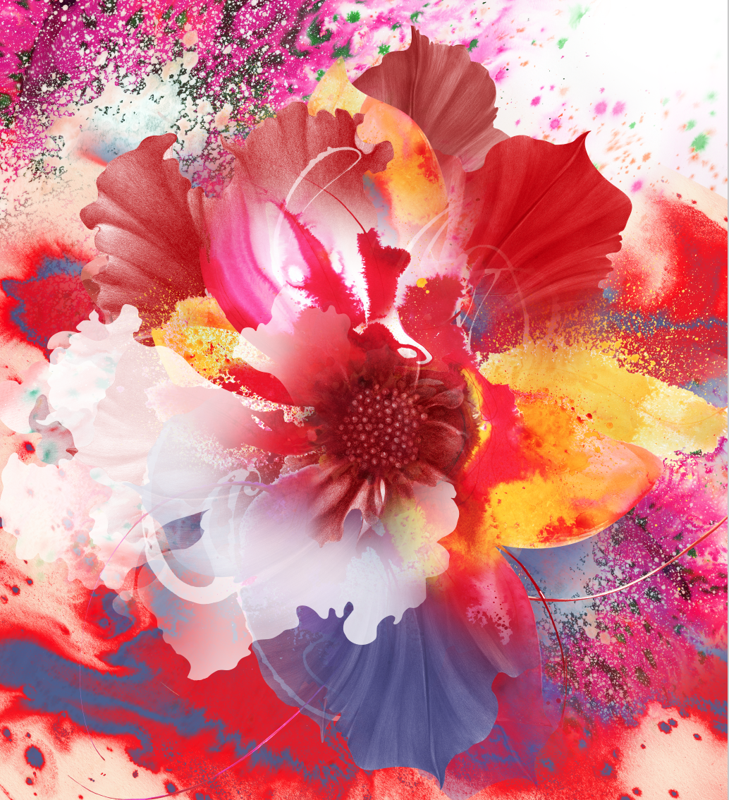 Awesome flower graphics by Kahori Maki