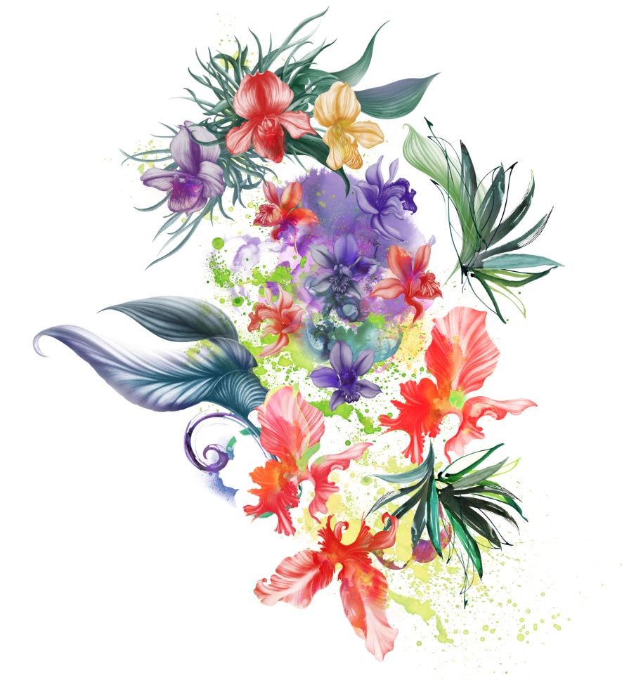 Awesome flower graphics by Kahori Maki