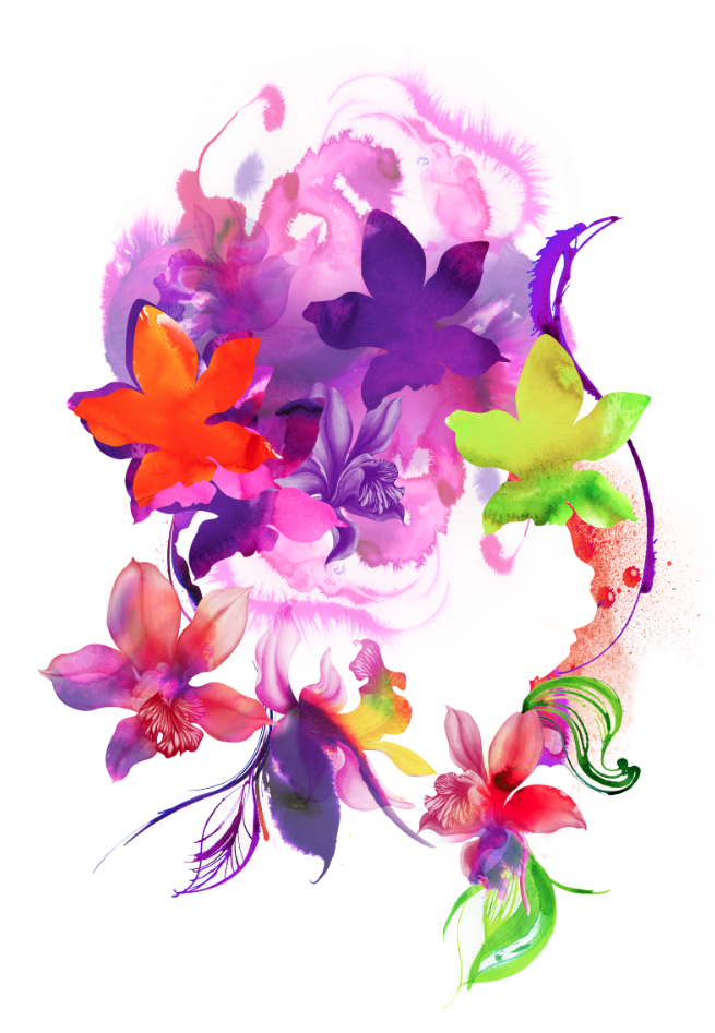 Awesome flower graphics by Kahori Maki