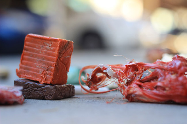 Creative design from recycled plastic bag